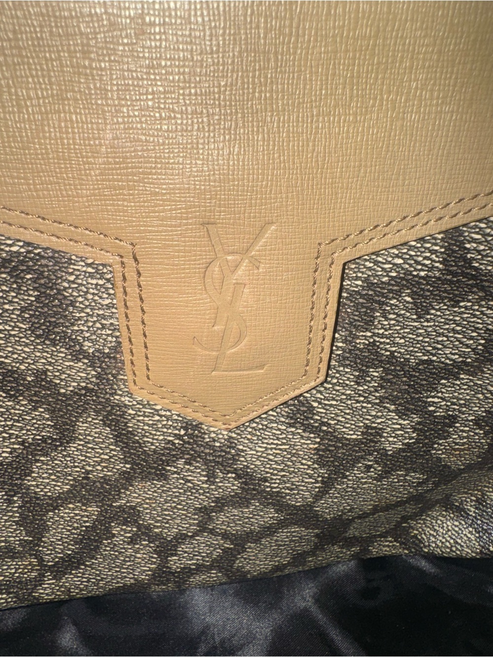 Vintage Yves Saint Laurent YSL Giraffe Print Clutch Pouch - Picture 2 of 5
